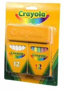 CRAYOLA ZESTAW KREDY BIAŁEJ I KOLOROWEJ - 98268