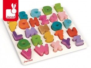 Alfabet puzzle drewniane, Janod