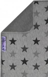 Dwustronny kocyk Dooky Grey Stars-Grey