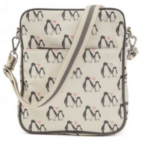 Torba Pink Lining Out and About Mini Messenger Penguin Love