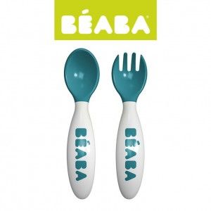 Beaba Sztućce plastikowe w etui blue