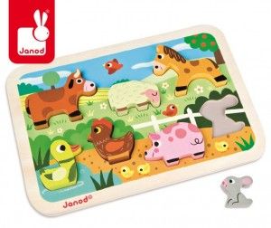 Układanka drewniana 3D Farma, Janod