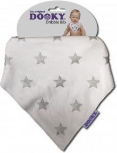Chustka, śliniak, bandamka Dribble Bib Dooky - Silver Stars
