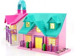 Domek Dla Lalek z rączką - Dream Hause - mebelki, ludziki
