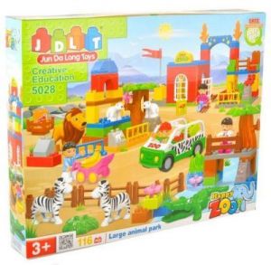 Edukacyjne Klocki JDLT - Duże ZOO - 152 Elementy