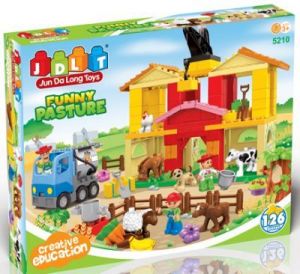 Edukacyjne Klocki JDLT - Farma 126 Elementów