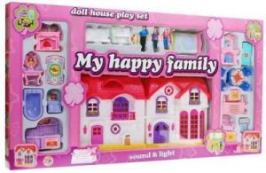 Domek Dla Lalek - My Happy Family - dźwięki i światło + akcesoria