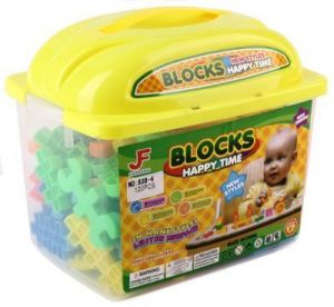 Kolorowe klocki w kuferku - 120szt.