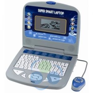 LAPTOP MĄDRA GŁÓWKA KOMPUTER DUŻY ANG - POL 72 GRY NIEBIESKI