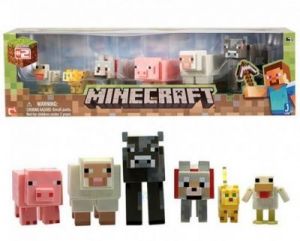 FIGURKI MINECRAFT ANIMAL MOBS ZWIERZĘTA 6 SZT.