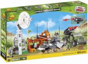 KLOCKI SMALL ARMY BAZA MILITARNA W DŻUNGLI +4 FIGURKI 650 EL