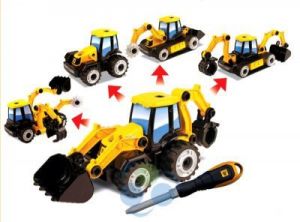 JCB AUTKO BUDOWLANE  DO SKRECANIA 5 IN 1 69 PCS