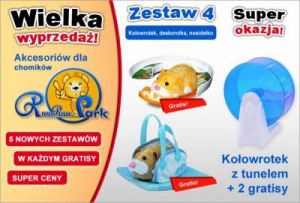 Zestaw Dla Chomików Run Run - Kołowrotek, Deskorolka, Nosidełko